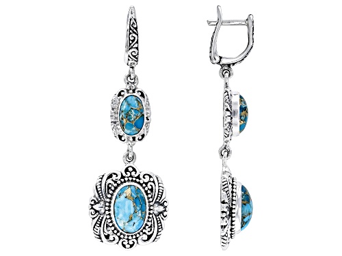 Artisan Collection of Bali™ Blue Mohave Turquoise Sterling Silver Earrings