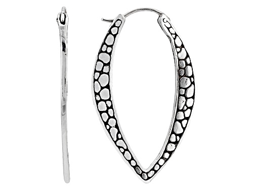 Artisan Collection of Bali™ Sterling Silver Watermark Hoop Earrings