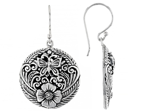 Artisan Collection of Bali™ Sterling Silver Butterfly & Floral Earrings