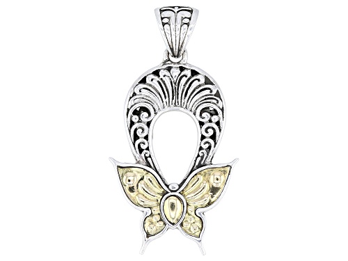 Artisan Collection of Bali™ Sterling Silver With 18K Gold Accents Butterfly Pendant