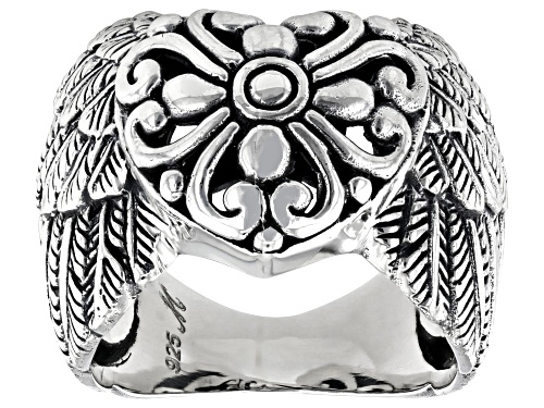 Artisan Collection of Bali™ Sterling Silver Heart & Angel Wing Ring - Size 8
