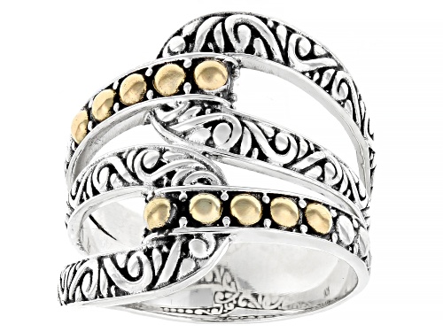 Artisan Collection of Bali™ Sterling Silver With 18K Gold Accents Multi-Row Ring - Size 6