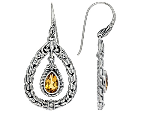 Artisan Collection of Bali™ 2.12ctw Citrine Sterling Silver Open Design Earrings