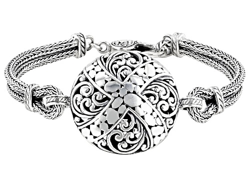 Artisan Collection of Bali™ Sterling Silver Medallion Filigree Bracelet - Size 7.5