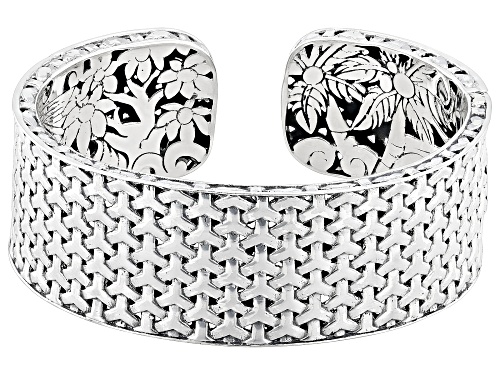 Artisan Collection of Bali™ Sterling Silver Basket Weave Design Cuff Bracelet - Size 6.75