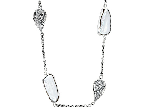 Artisan Collection of Bali™ White Cultured Freshwater Pearl Sterling Silver Necklace - Size 32