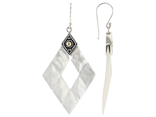 Artisan Collection of Bali™ White Mother-of-Pearl Sterling Silver & 18K Gold Accent Earrings