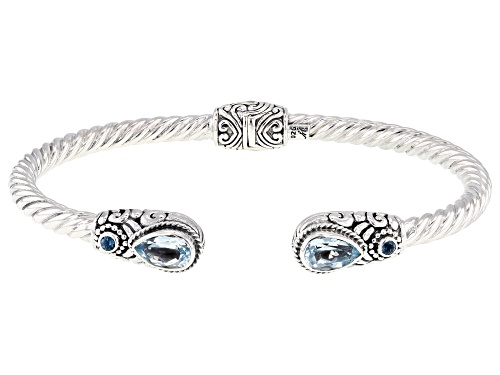 Artisan Collection of Bali™ London Blue Topaz & Blue Topaz Sterling Silver Bracelet - Size 6.75