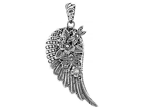 Artisan Collection of Bali™ Angel Wing & Dragonfly Garden Motif Sterling Silver Pendant