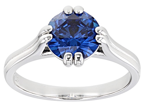 Photo of Bella Luce ® 3.17ctw Blue Sapphire Simulant Rhodium Over Sterling Silver Ring - Size 8