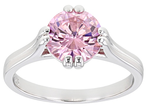 Photo of Bella Luce® 3.47ctw Pink Diamond Simulant Rhodium Over Sterling Silver Ring - Size 9