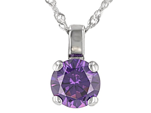 Photo of Bella Luce ® 3.62ctw Amethyst Simulant Rhodium Over Sterling Silver Pendant With Chain
