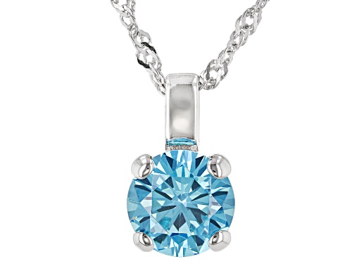 Photo of Bella Luce ® 3.18ctw Aquamarine Simulant Rhodium Over Sterling Silver Pendant With Chain