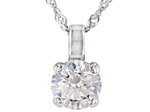 Photo of Bella Luce ® 3.45ctw White Diamond Simulant Rhodium Over Sterling Silver Pendant With Chain