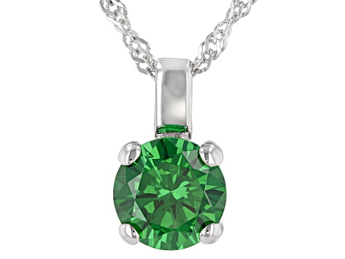 Photo of Bella Luce ® 3.32ctw Emerald Simulant Rhodium Over Sterling Silver Pendant With Chain