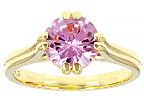 Bella Luce ® 3.47ctw Pink Diamond Simulant Eterno™ Yellow Ring - Size 11