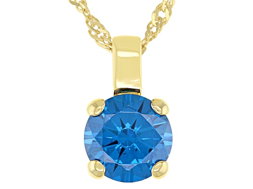 Photo of Bella Luce ® 3.17ctw Blue Sapphire Simulant Eterno™ Yellow Pendant With Chain
