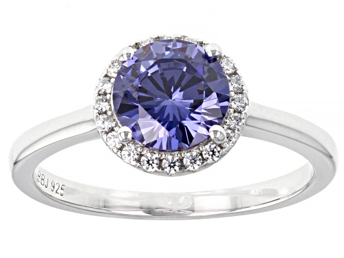 Bella Luce ® 2.40ctw Tanzanite And White Diamond Simulants Rhodium Over Sterling Silver Ring - Size 9