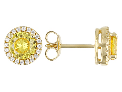 Bella Luce ® 2.80ctw Topaz And White Diamond Simulants Eterno™ Yellow Earrings