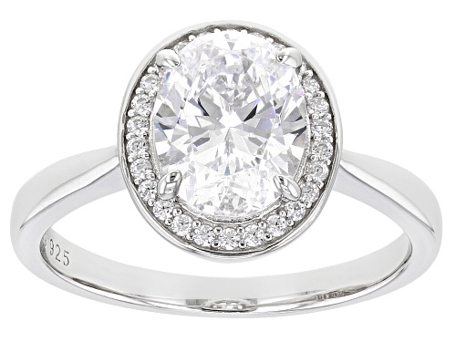 Bella Luce ® 3.63ctw White Diamond Simulant Rhodium Over Sterling Silver Ring (1.99ctw DEW) - Size 9