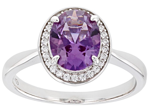 Bella Luce ® Lab Created Color Change Sapphire And White Diamond Simulant Rhodium Over Silver Ring - Size 8
