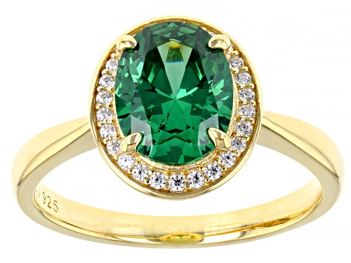 Bella Luce ® 3.07ctw Emerald And White Diamond Simulants Eterno™ Yellow Ring - Size 8