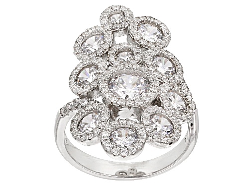 Bella Luce ® 3.23ctw Rhodium Over Sterling Silver Ring (1.92ctw Dew) - Size 5