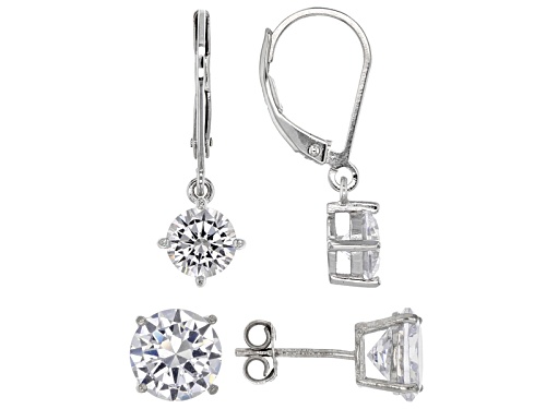 Photo of Bella Luce ® 9.78ctw Rhodium Over Sterling Silver Earrings- Set of 2(5.76ctw Dew)