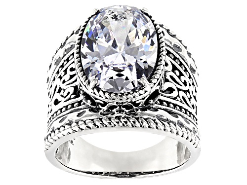 Photo of Bella Luce  10.00ct Rhodium Over Sterling Silver Ring (DEW 5.85ctw) - Size 7