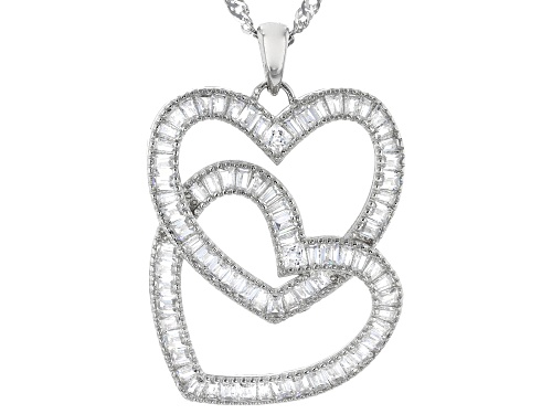 Photo of Bella Luce ® 2.74ctw Rhodium Over Sterling Silver Heart Pendant With Chain