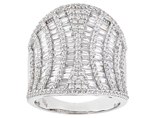 Photo of Bella Luce ® 6.37ctw Rhodium Over Sterling Silver Ring (4.56ctw DEW) - Size 7