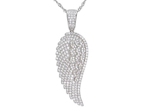 Photo of Bella Luce ® 2.41ctw Rhodium Over Sterling Silver Angel Wing Pendant With Chain (2.00ctw DEW)