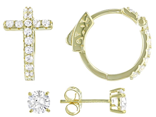 Bella Luce ® 2.35ctw Eterno™ Yellow Cross Hoop and Stud Earring Set (1.57ctw DEW)
