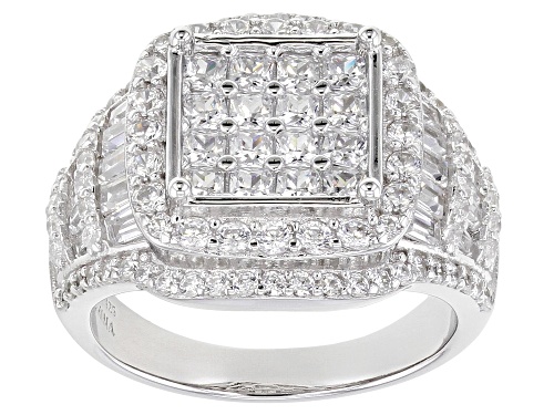 Bella Luce ® 3.91ctw Rhodium Over Sterling Silver Ring (2.62ctw DEW) - Size 5