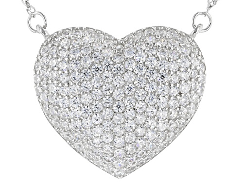 Photo of Bella Luce ® 2.05ctw Rhodium Over Sterling Silver Heart Necklace (1.17ctw DEW) - Size 18
