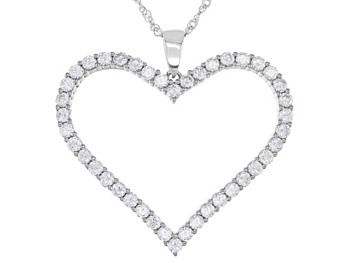 Photo of Bella Luce ® 4.37ctw Rhodium Over Sterling Silver Heart Pendant With Chain (2.52ctw DEW)