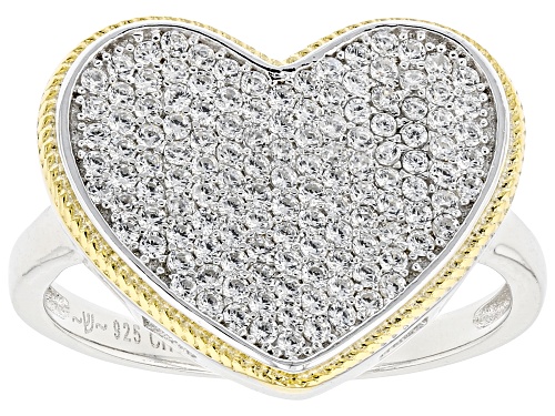 Photo of Bella Luce ® 0.91ctw Rhodium And 14K Yellow Gold Over Sterling Silver Heart Ring (0.65ctw DEW) - Size 7