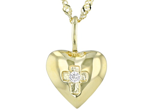 Photo of Bella Luce ® 0.05ctw Eterno™ Yellow Heart Pendant With Chain (0.03ctw DEW)