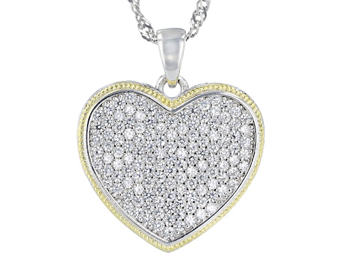 Photo of Bella Luce ® 0.91ctw Rhodium And 14K Yellow Gold Over Sterling Silver Heart Pendant With Chain