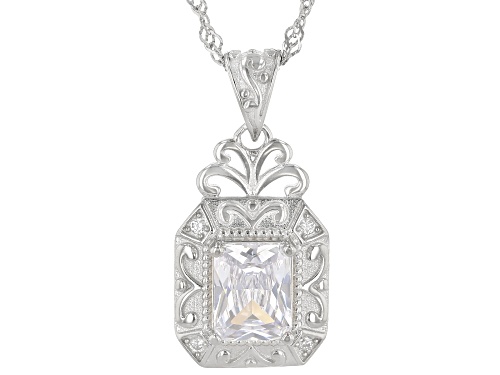 Photo of Bella Luce ® 3.61ctw Rhodium Over Sterling Silver Pendant With Chain (2.68ctw DEW)