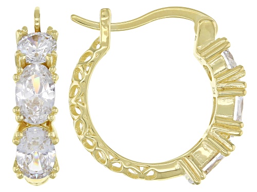Photo of Bella Luce ® 3.11ctw White Diamond Simulant Eterno™ Yellow Hoop Earrings
