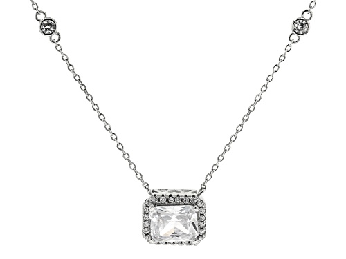 Photo of Bella Luce ® 6.04ctw White Diamond Simulant Platinum Over Sterling Silver Necklace - Size 18