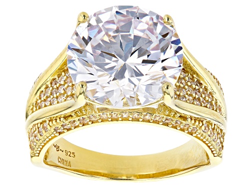 Bella Luce ® 11.08ctw White Diamond Simulant Eterno™ Yellow Ring (7.38ctw DEW) - Size 5