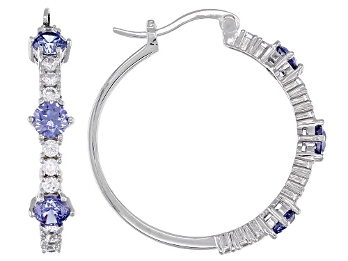 Photo of Bella Luce® Esotica™ Tanzanite And White Diamond Stimulants Rhodium Over Sterling Silver Earrings