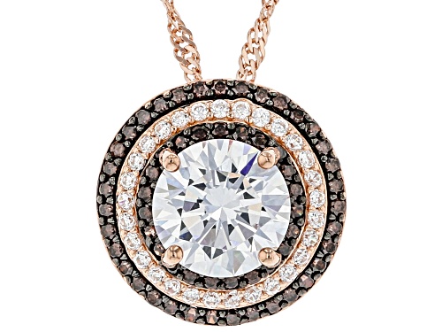 Photo of Bella Luce® 6.86ctw Mocha And White Diamond Simulants Eterno™ Rose Pendant (4.38ctw DEW)
