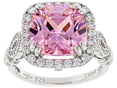 Photo of Bella Luce ® 6.84ctw Pink And White Diamond Simulants Platinum Over Silver Ring (4.36ctw DEW) - Size 6