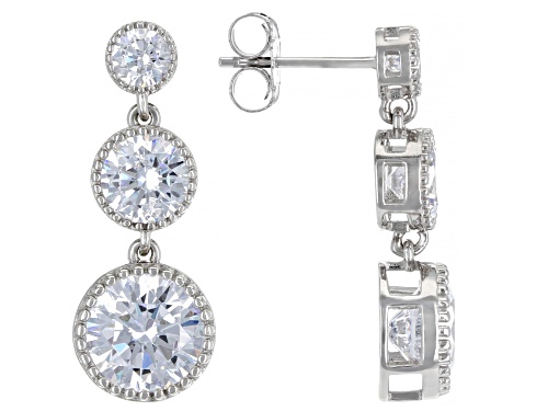 Photo of Bella Luce ® 9.34ctw White Diamond Simulant Rhodium Over Sterling Silver Earrings (6.26ctw DEW)