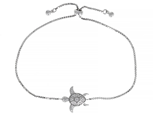 Photo of Bella Luce ® 0.28ctw Rhodium Over Sterling Silver Turtle Adjustable Bracelet (0.19ctw DEW)