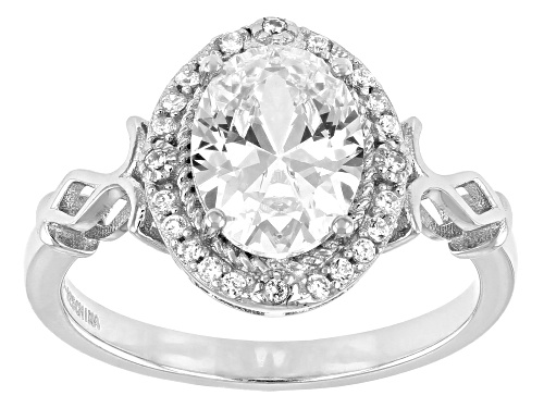 Photo of Bella Luce ® 2.85ctw White Diamond Simulant Rhodium Over Sterling Silver Ring (1.98ctw DEW) - Size 7