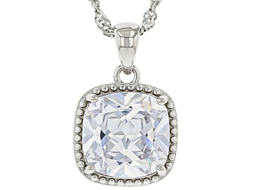Photo of Bella Luce ® 6.08ctw White Diamond Simulant Rhodium Over Silver Pendant With Chain (3.87ctw DEW)